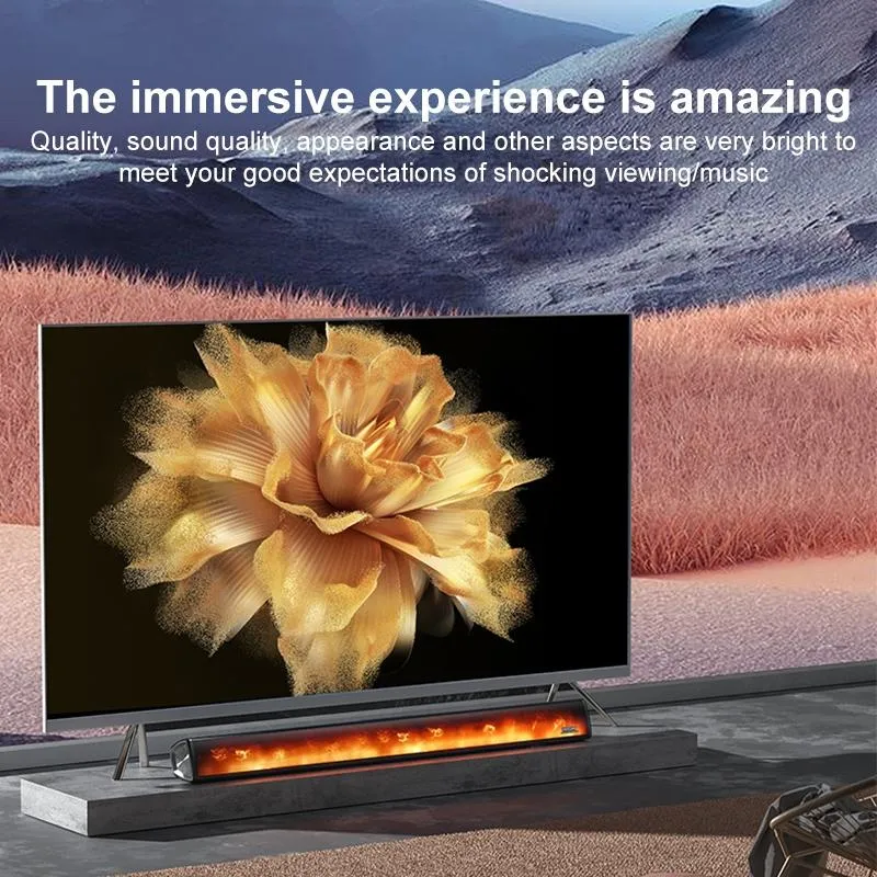 Barre De Son Bluetooth Ambiance 3D Effet Flamme Son Surround
