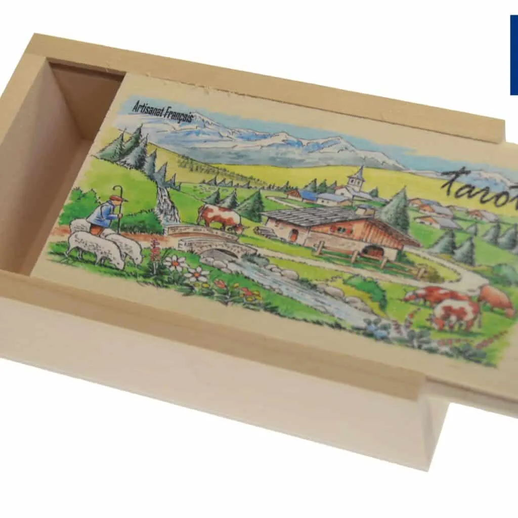 boite tarot tilleul naturel déco vide M2 