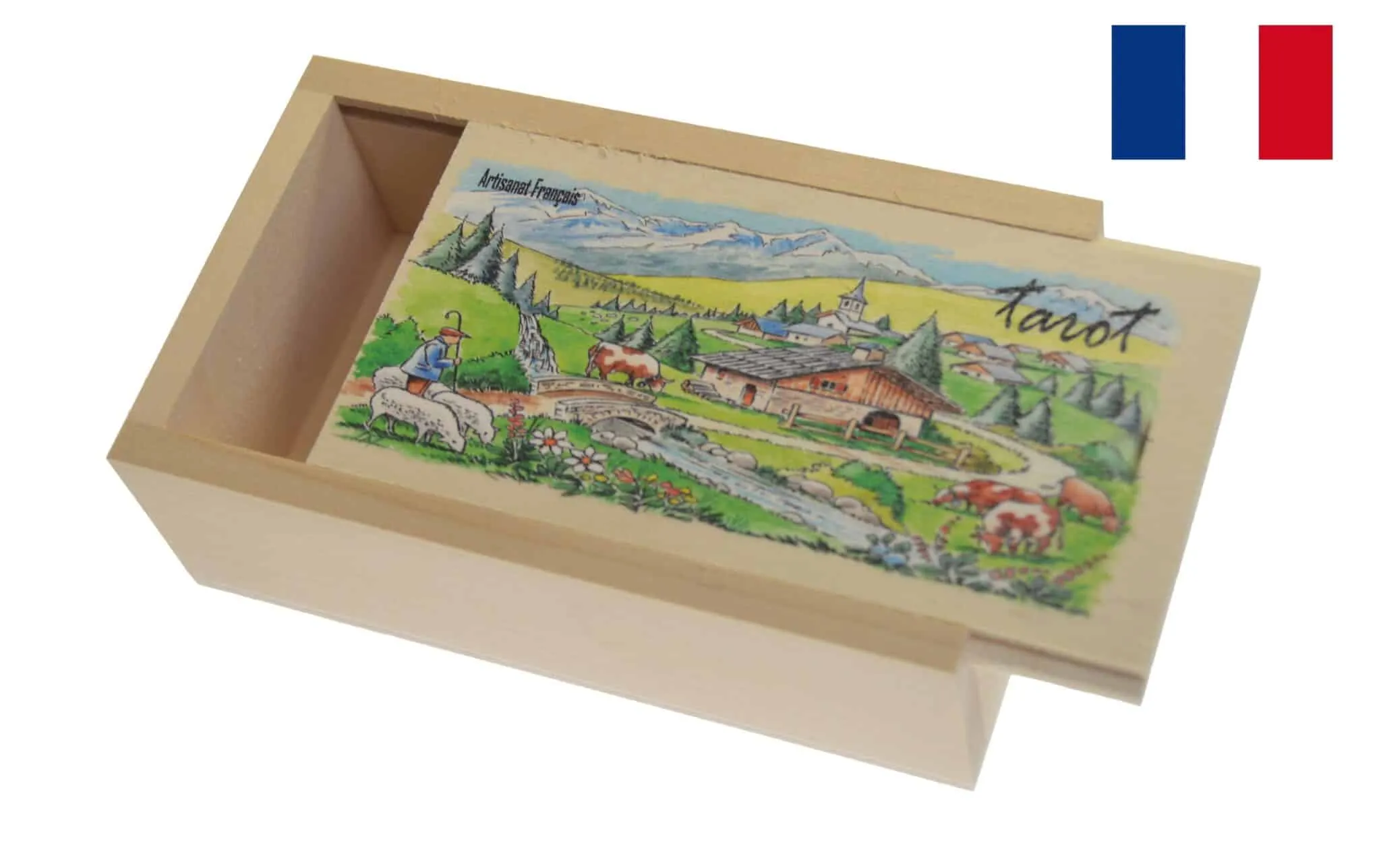 boite tarot tilleul naturel déco vide M2 
