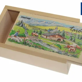 boite tarot tilleul naturel déco vide M2 