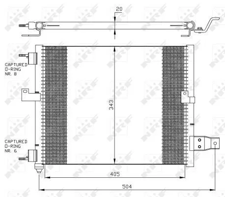 Condenseur, climatisation NRF FRANCE 35360 