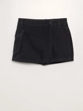 Jupe short en jean - Gris