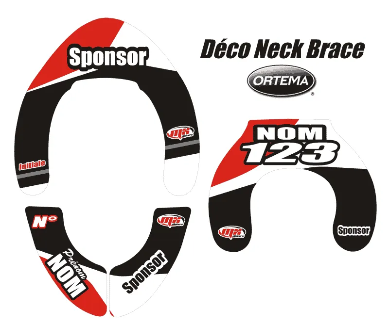 Kit déco personnalisé Neck Brace Ortema MX STICKERS