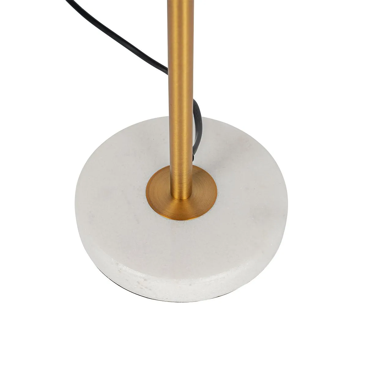 Lampe de table Art Déco en bronze avec marbre et verre ambré - Nina