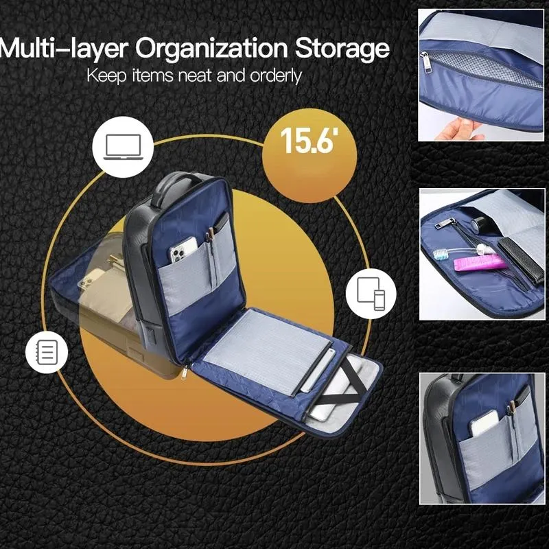 Sac À Dos Ordinateur Étanche USB Type-C Grande Capacité