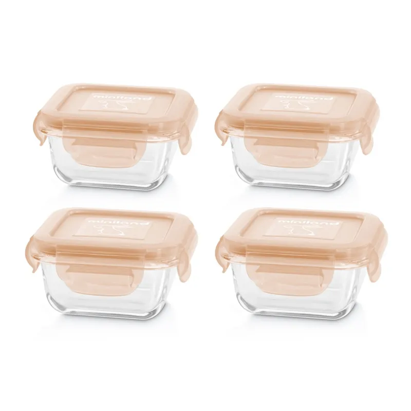 Set de 4 récipients en verre Natursquare Bunny