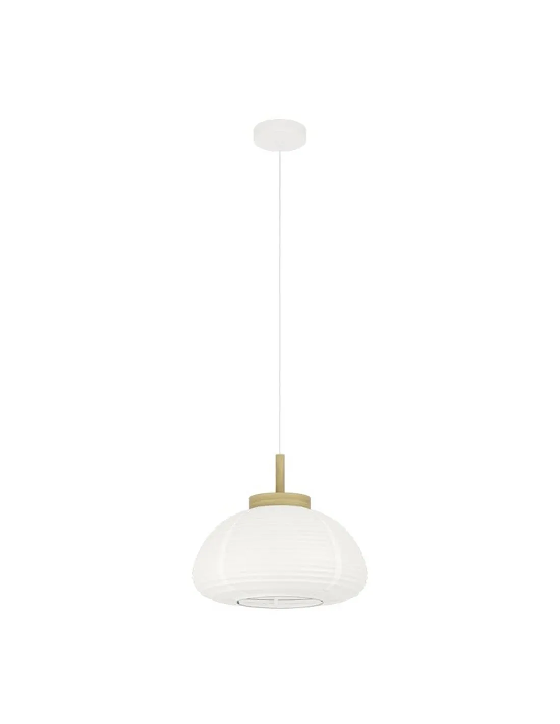 SUMMERHILL Suspension avec abat-jour en papier blanc Ø40cm, E27 | LéonLeds